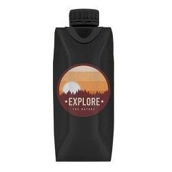 AGUA EN BRICK NEGRO 33CL ECO-FRIENDLY ADHESIVO 1 CARA TODO COLOR